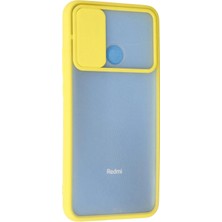 İlk El Grup Ieg™  Xiaomi Redmi 9c Kılıf Palm Buzlu Kamera Sürgülü Silikon - Sarı