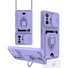 İlk El Grup Ieg™  Xiaomi Mi 11T Pro Kılıf Zuma Kartvizitli Yüzüklü Silikon - Lila