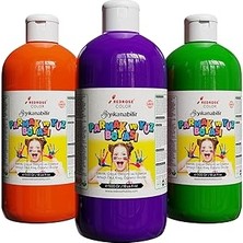Uravas Store Red Yeşil, Mor, Turuncu Parmak Boyası 3'lü Set 3X500 gr
