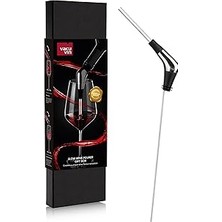 Uravas Store Vacu Vin Slow Pourer Şarap Dökücü, Plastik, Paslanmaz Çelik, Gümüş, Siyah, S