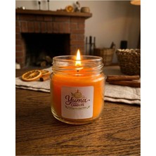 Yümanın Yumağı Mandalina Limon ve Çam Kokulu Doğal %100 Soya Wax 100CC Kapaklı Cam Kavanoz Mum