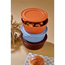 Pileli Store Harmony Kapaklı Yonca Kase 3'lü ROYALEKS-HT-002