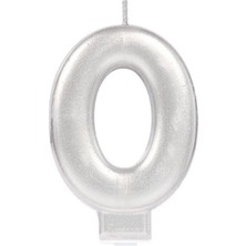 Nuveden 0 Rakam Mum Gümüş Renk