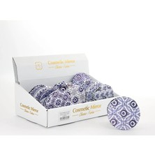 Nuveden Taşlı Nazar Boncuklu Yuvarlak El Aynası Ince