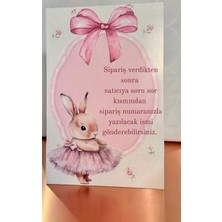 Nice Events Pembe Tavşanlı Kişiselleştirilebilir Ayaklı Karşılama Panosu 75X50 cm