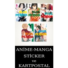 Gerekli Şeyler Yayıncılık Blue Period 6-7-8-9-10 Manga Seti (5 Kitap) / Anime-Manga Sticker ve Kartpostal Hediyeli