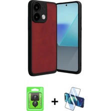 İlk El Grup Ieg™ Redmi Note 13 Pro 4g Kılıf Kıvılcım Işık Serisi - Siyah 3D Antistatik Seramik Nano Ekran Koruyucu + Siyah Raze Metal Kamera Lens