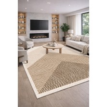 Lioara Home Geometrik Desenli Halı Dijital Baskılı Halı – Modern, Kaymaz Taban, Salon & Oturma Odası Için Halı