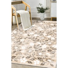 Lioara Home Çiçek Vintage Dijital Baskılı Halı – Modern, Kaymaz Taban, Leke Tutmaz, Salon & Oturma Odası Için