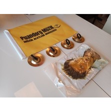 Puandorg Tarkan Kuzu Kuzu Parmak Zili Metal Set Kaliteli  ( 4 Adet)