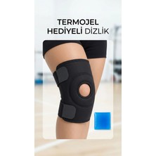 Nuveden Çapraz Bağ Destekli Sporcu Diz Korsesi Termojel Hediyeli