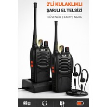 Yellowtech 2’li Kulaklıklı Şarjlı El Telsizi Seti Uhf Kamp Güvenlik Restoran Depo ve Saha Kullanımı