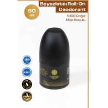 %100 Doğal Roll On Beyazlatıcı 50 ml Unisex | Deodorant Ter Koku Önleyici, Leke Bırakmayan | Miskli - Koltuk Altı, El, Ayak Terleme Antiperspirant