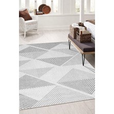 Lioara Home Geometrik Desenli Halıı Dijital Baskılı Halı – Modern, Kaymaz Taban, Salon & Oturma Odası Için Halı