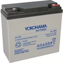 SHC4200 Yokohama YH-122.4 12 Volt - 24 Amper Elektrikli Bisiklet Aküsü (180X76X167 Mm)