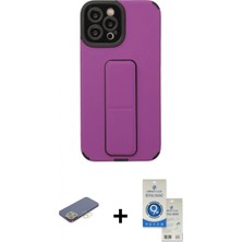 İlk El Grup Ieg™ iPhone 12 Pro Max Kılıf Çekirdek Yansıma - Şeffaf Royal Nano Ekran Koruyucu + Sarı Renkli Kamera Lens Koruma Cam