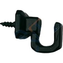 Nuveden Eco Lounge Vidalı Kanca, Askı Küçük - 15X18MM, Siyah - 1 Adet