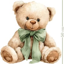 Nice Events Yeşil Kurdeleli Sevimli Ayıcık Ayaklı Pano 50 cm