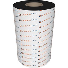 Labelika 110X300 mt Wax Ribon (LBR10F, Siyah Renk)
