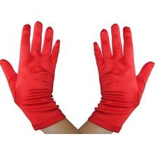 Nuveden Çocuk Pandomim Eldiveni Kırmızı Renk