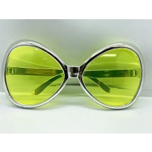 Uravas Store Gümüş Renk Yeşilçam Nostalji 80LI Yıllar 90LI Yıllar Parti Gözlüğü 7X16 cm