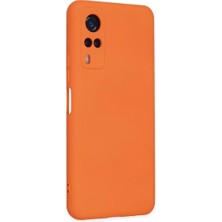 Uravas Store Y53S Kılıf Nano Içi Kadife Silikon - Turuncu