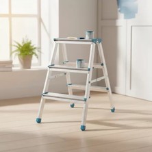 Marsilyan- 3+3 Çift Basamaklı Alüminyum Metal Merdiven
