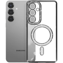 Mey İthalat Mey Ithalat®  Samsung Galaxy S26 Joke Simli Magneticsafe Kılıf - Siyah