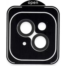 Marsilyan Apple iPhone 13 Pvd Metal Kamera Lens - Siyah