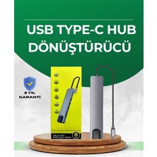 Uravas Store Type‑c Dönüştürücü – 2×usb3.0 Sd/ms 4K HDMI & RJ45 ile Profesyonel Kullanım