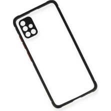 Uravas Store Galaxy A71 Kılıf Miami Şeffaf Silikon - Siyah