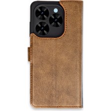 Mey İthalat Mey Ithalat®  Tecno Spark Go 2024 Kılıf Trend S Plus Kapaklı Kılıf - Taba