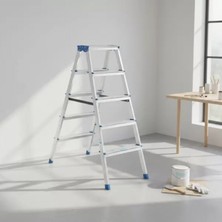 Marsilyan- 5+5 Çift Basamaklı Alüminyum Metal Merdiven