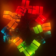 Uravas Store 4 Metre 20 LED Pilli 2 Kademeli Hediye Kutusu Yılbaşı Ağacı Süsü LED Işık Mz-2