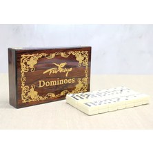 Marsilyan- Ahşap Kutulu Domino Oyunu Model 3