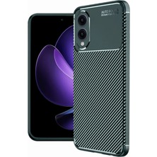 Mey İthalat Mey Ithalat®  Samsung Galaxy S25 Edge Kılıf Auto Focus Karbon Kapak - Koyu Yeşil