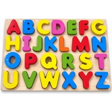 Marsilyan- Ahşap Alfabe Puzzle Eğitici Oyuncak