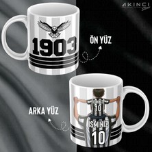 Akıncı Store Baba Oğul Özel Isim ve Numara Baskılı Siyah Beyaz Kartal Tasarımlı Kupa Bardak - Hediyelik