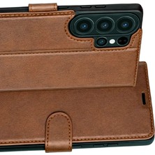Mey İthalat Mey Ithalat®  Samsung Galaxy S26 Ultra Trend S Plus Kapaklı Kılıf - Taba