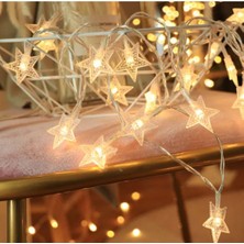 Uravas Store 20 LED Pilli 2 Kademeli Yıldız LED Gün Işığı