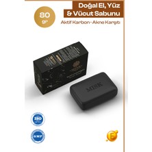 Yüz, El & Vücut Aktif Karbon Sabunu | 80G - Siyah Nokta Karşıtı 97% Doğal & Saf Siyah Misk Icerik