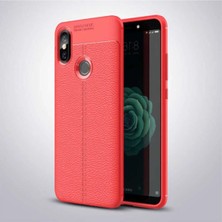 Ummeslem Xiaomi Mi 8 Için Uyumlu Ultra Koruma Deri Görünümlü Silikon Yüzey Kılıf Niss Kapak