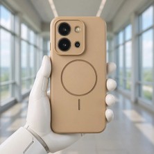 Ummeslem Redmi 15C Cep Telefonu Için Uyumlu Kılıf Magsafe Şarj Özellikli Tea Kapak