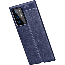 Samsung Galaxy Note 20 Ultra Için Uyumlu Ultra Koruma Deri Görünümlü Silikon Yüzey Kılıf Niss Kapak