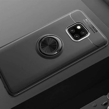 Ahlttiba Huawei Mate 20 Pro Uyumlu Cep Telefonu Için Dönebilen Yüzüklü Standlı Silikon Ravel Kapak