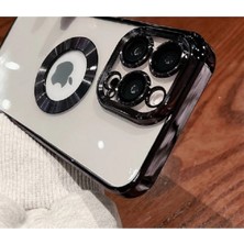 Ahlttiba Apple iPhone 11 Için Uyumlu Kılıf Elma Logosunu Gösteren Kamera Lensi Korumalı Omega Kapak