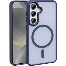 Ahlttiba Samsung Galaxy S24 Plus Için Uyumlu Kılıf Kapak M-Safe Şarj Özellikli Mat Arka Yüzey Sio