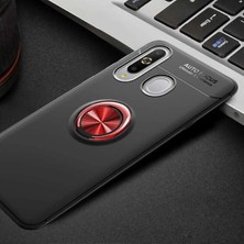 Ummeslem Samsung Galaxy A20S Için Uyumlu Kılıf Dönebilen Yüzüklü Standlı Silikon Ravel Kapak