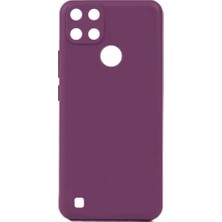 Ummeslem Realme C21Y Için Uyumlu Kılıf Yumuşak Dokulu Renkli Esnek Silikon Biye Kapak