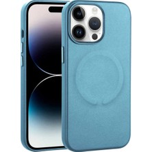 Ahlttiba Apple iPhone 14 Pro Max Kılıf Pu Deri M-Safe Wireless Şarj Cep Telefonu Için Uyumlu Kapak Derix Kapak